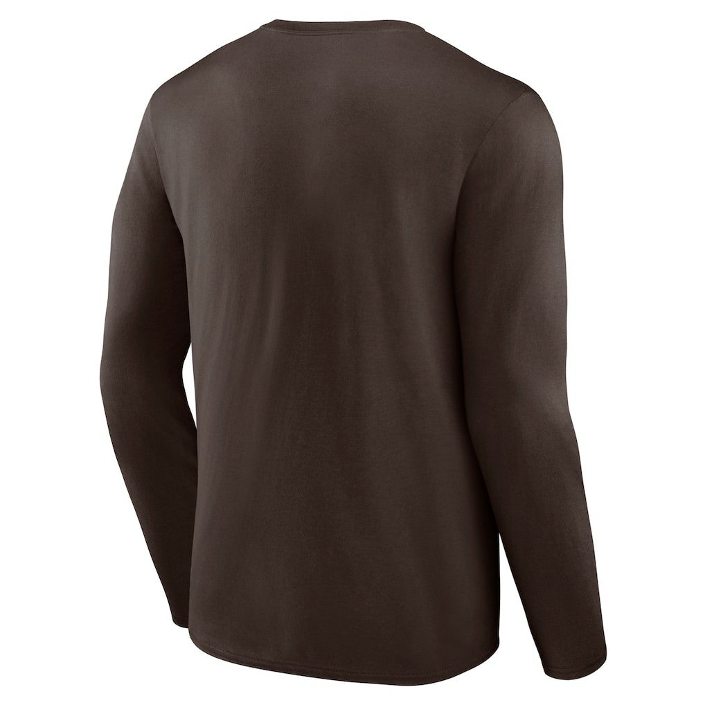 Cleveland Browns Throwback Long Sleeve T-Shirt - Brown - NFL