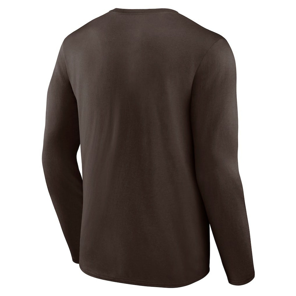 Cleveland Browns Throwback Long Sleeve T-Shirt - Brown - NFL