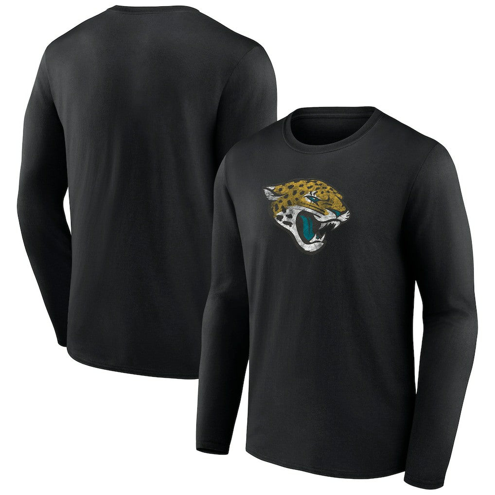 Jacksonville Jaguars Throwback Long Sleeve T-Shirt - Black - NFL