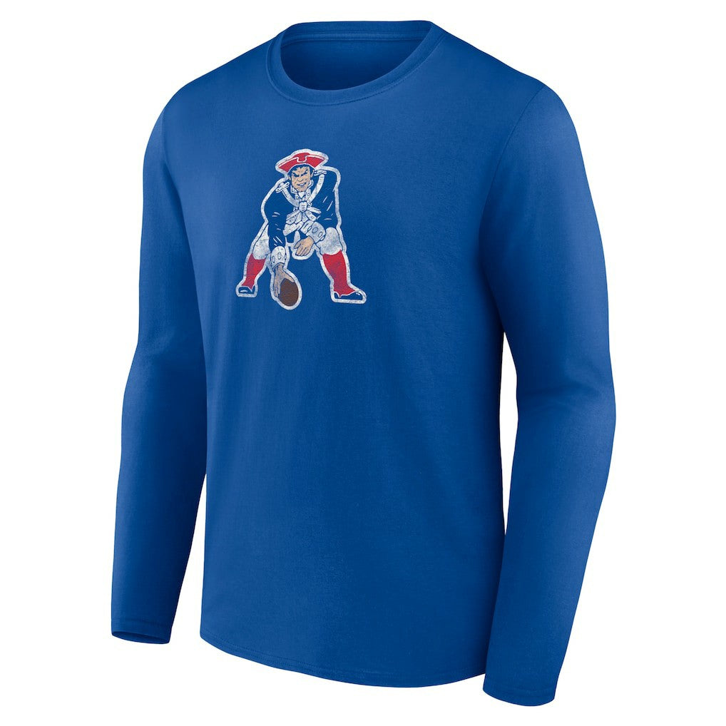 New England Patriots Throwback Long Sleeve T-Shirt - Royal - NFL