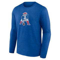 New England Patriots Throwback Long Sleeve T-Shirt - Royal - NFL
