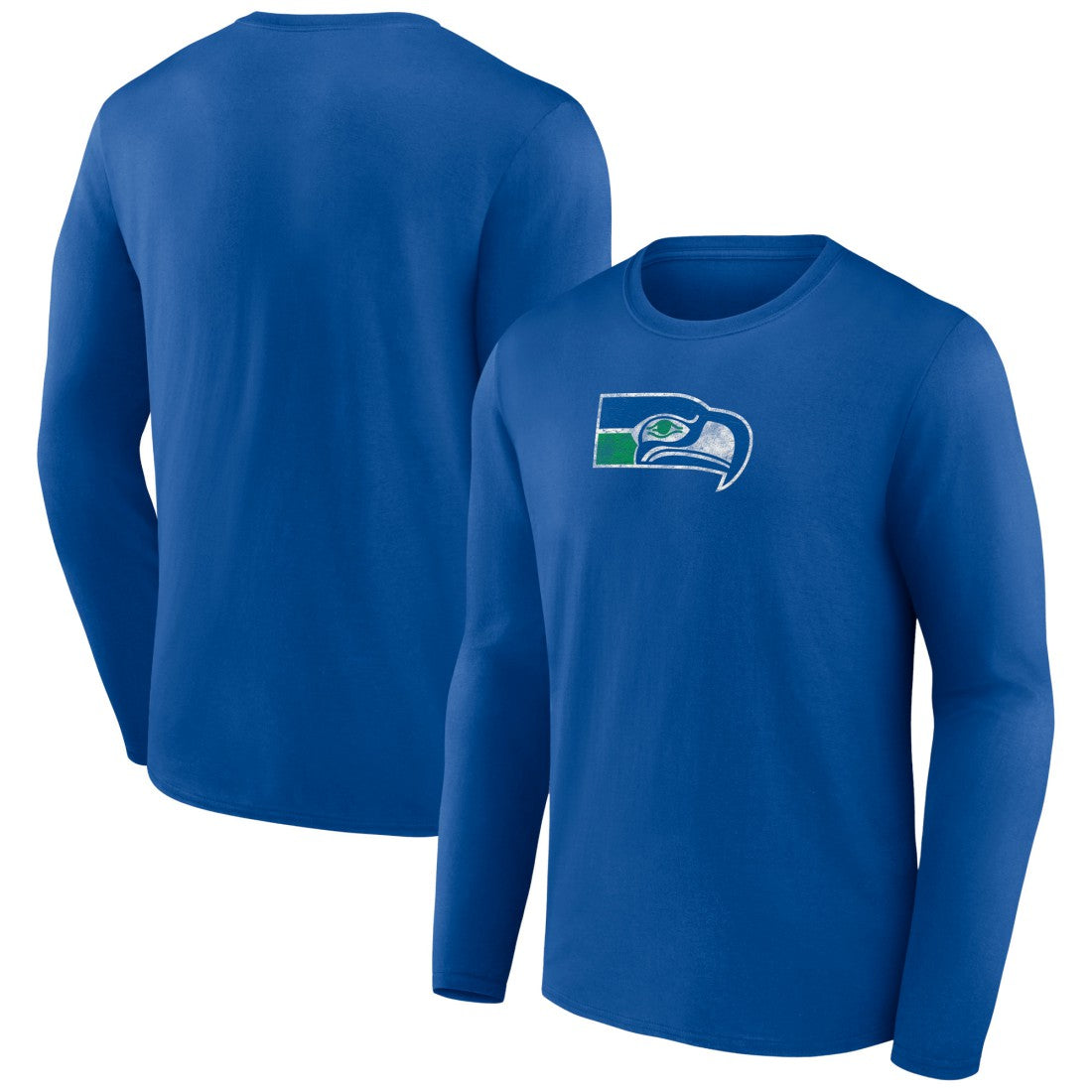 Seattle Seahawks Throwback Long Sleeve T-Shirt - Royal - NFL