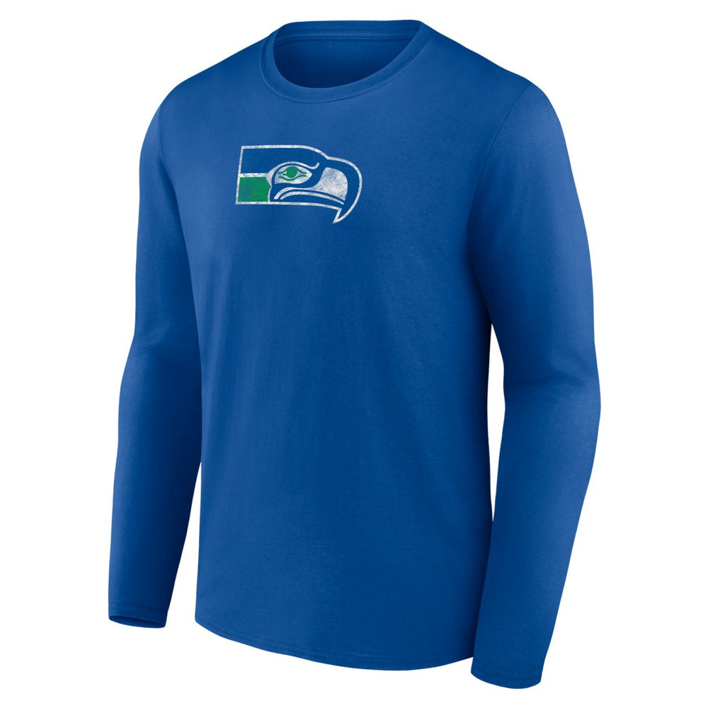 Seattle Seahawks Throwback Long Sleeve T-Shirt - Royal - NFL
