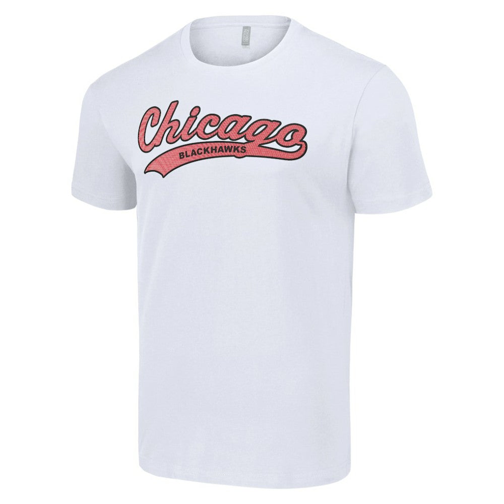 Chicago Blackhawks Starter Tailsweep T-Shirt - White | NHL Clearance