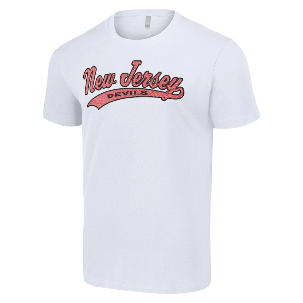 New Jersey Devils Starter Tailsweep T-Shirt - White | NHL Lifestyle