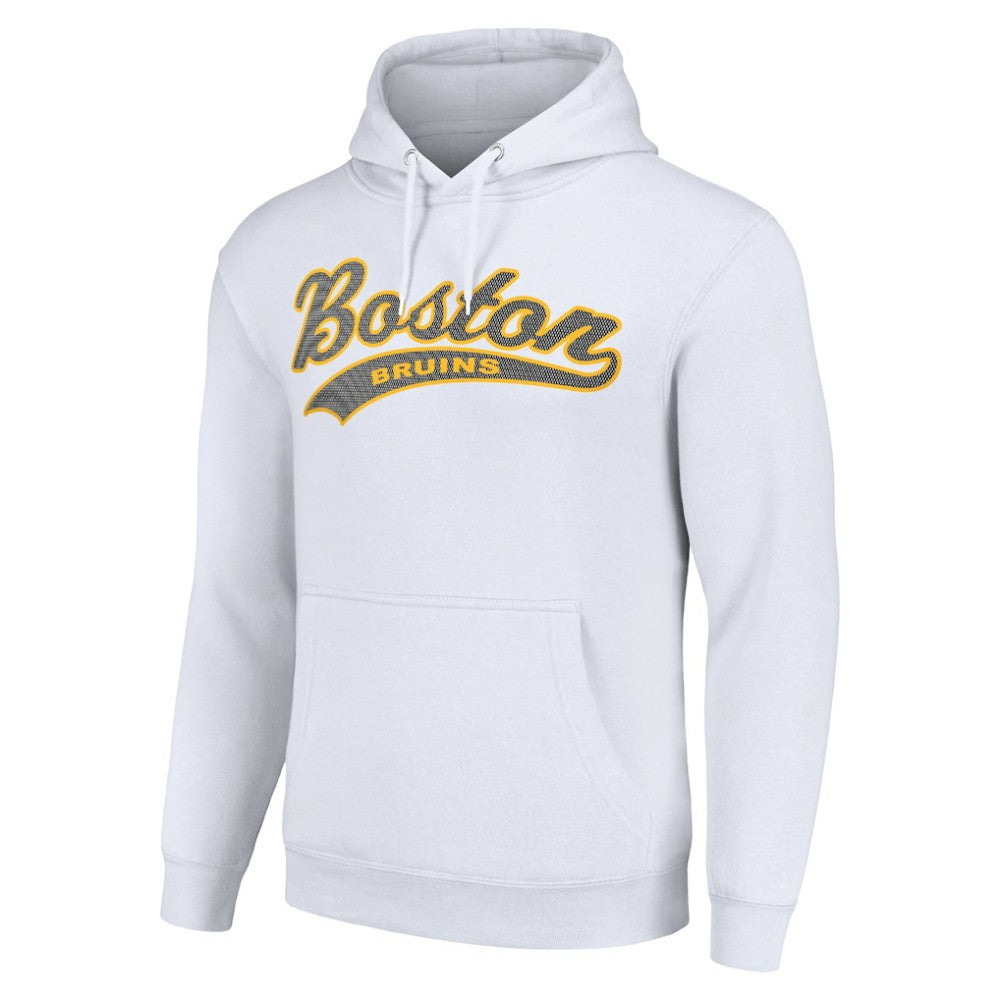 Boston Bruins Starter Tailsweep Fleece Tri-Blend Pullover Hoodie - White | NHL online