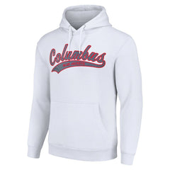 Columbus Blue Jackets Starter Tailsweep Fleece Tri-Blend Pullover Hoodie - White | NHL online