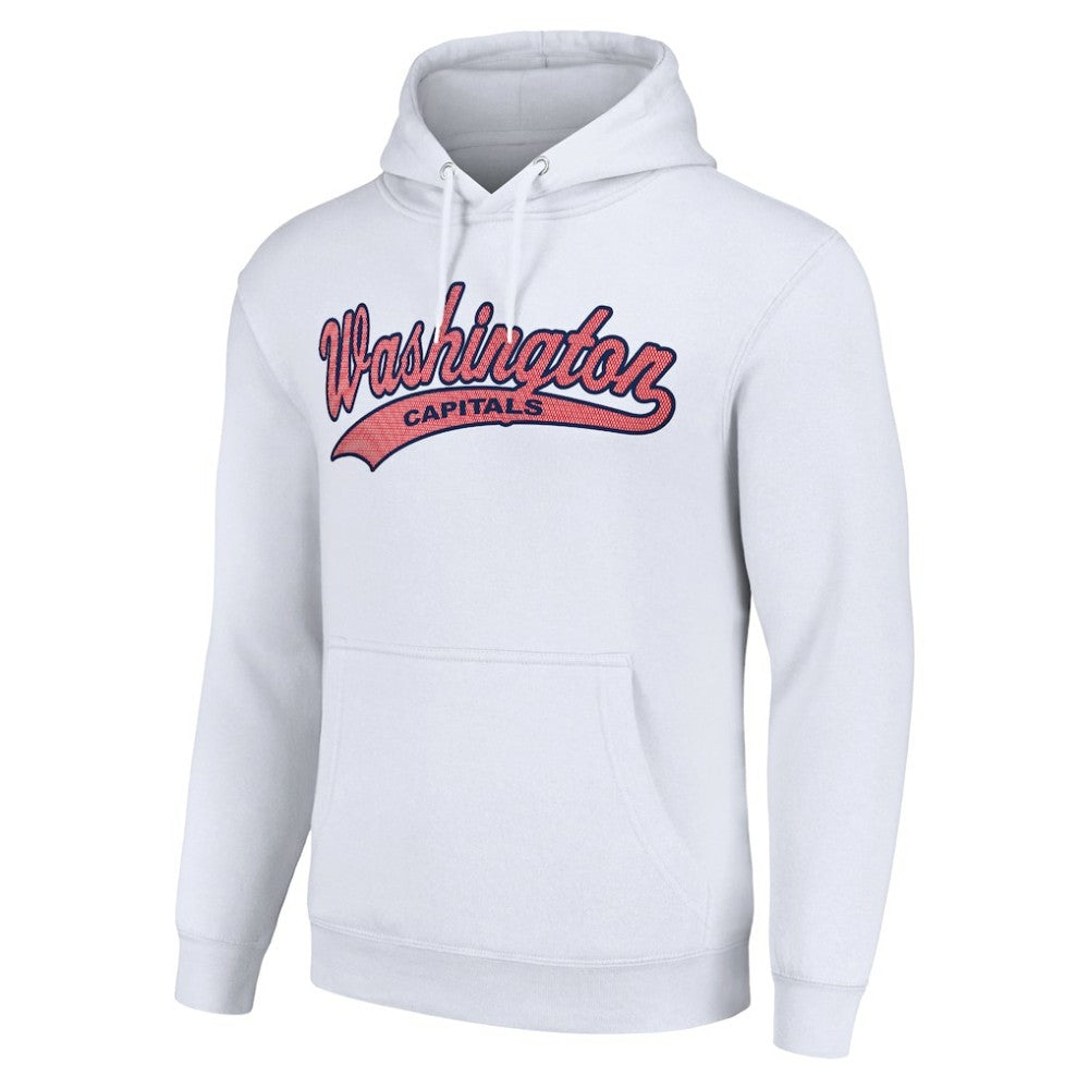 Washington Capitals Starter Tailsweep Fleece Tri-Blend Pullover Hoodie - White | NHL on sale