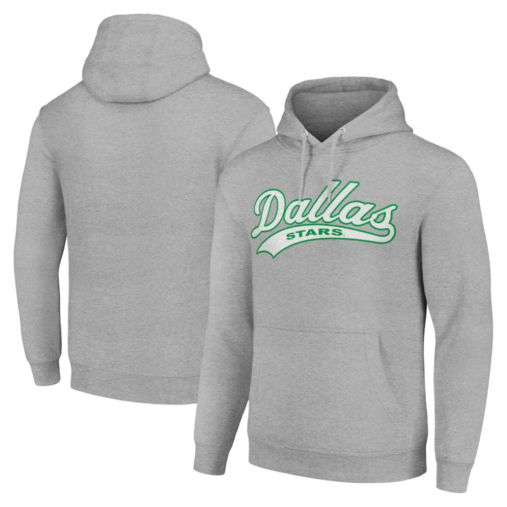 Dallas Stars Starter Tailsweep Fleece Tri-Blend Pullover Hoodie - Heather Gray | NHL discount