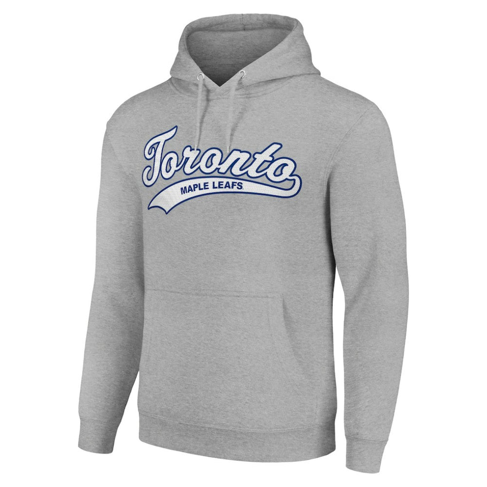 Toronto Maple Leafs Starter Tailsweep Fleece Tri-Blend Pullover Hoodie - Heather Gray | NHL online