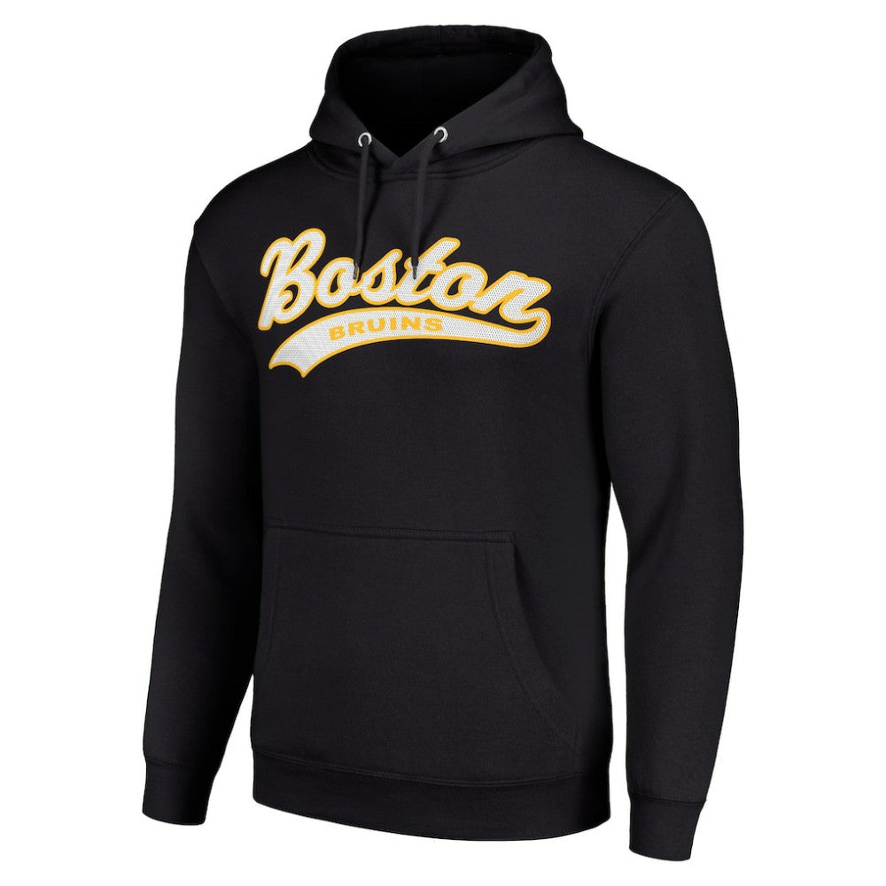 Boston Bruins Starter Tailsweep Fleece Tri-Blend Pullover Hoodie - Black | NHL discount