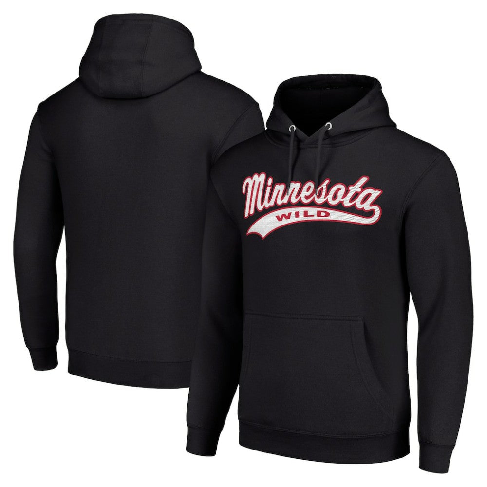 Minnesota Wild Starter Tailsweep Fleece Tri-Blend Pullover Hoodie - Black | NHL sale