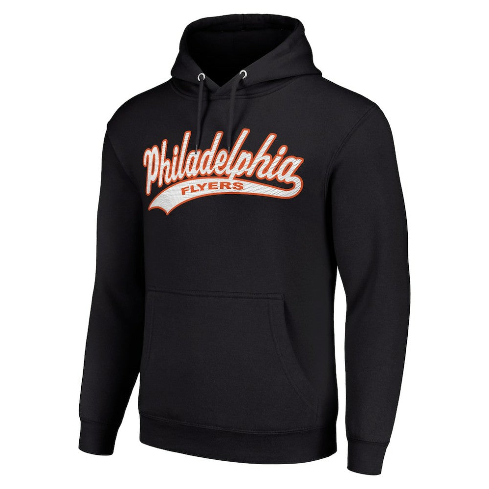 Philadelphia Flyers Starter Tailsweep Fleece Tri-Blend Pullover Hoodie - Black | NHL discount