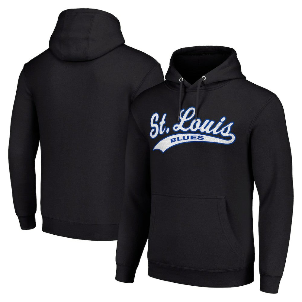 St. Louis Blues Starter Tailsweep Fleece Tri-Blend Pullover Hoodie - Black | NHL discount