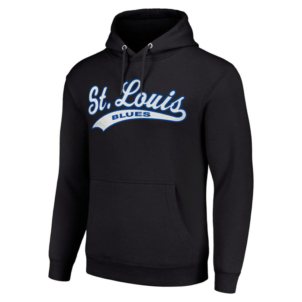 St. Louis Blues Starter Tailsweep Fleece Tri-Blend Pullover Hoodie - Black | NHL discount