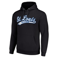 St. Louis Blues Starter Tailsweep Fleece Tri-Blend Pullover Hoodie - Black | NHL discount