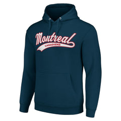 Montreal Canadiens Starter Tailsweep Fleece Tri-Blend Pullover Hoodie - Navy | NHL discount