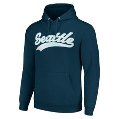 Seattle Kraken Starter Tailsweep Fleece Tri-Blend Pullover Hoodie - Deep Sea Blue | NHL Lifestyle