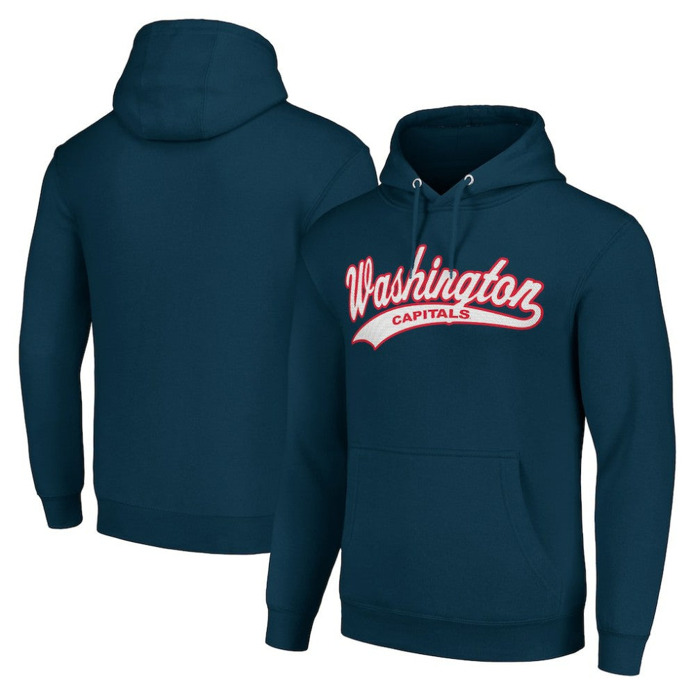 Washington Capitals Starter Tailsweep Fleece Tri-Blend Pullover Hoodie - Navy | NHL discount