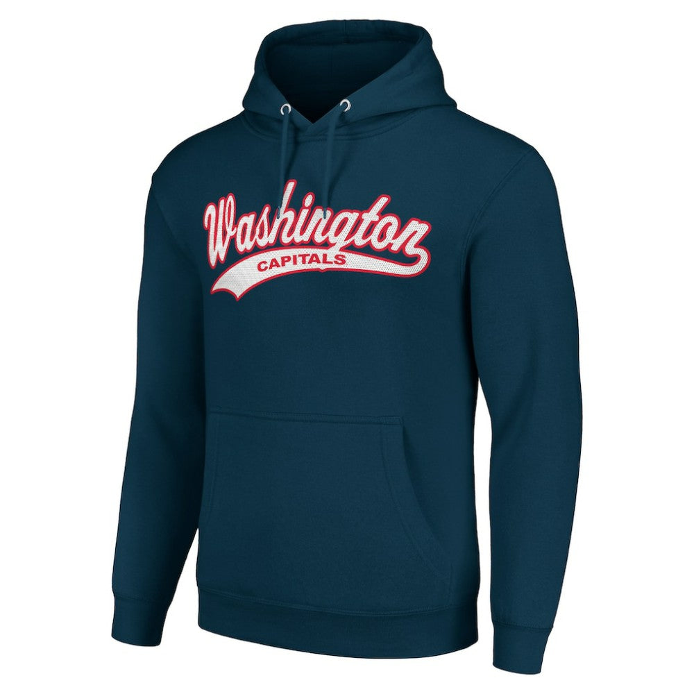 Washington Capitals Starter Tailsweep Fleece Tri-Blend Pullover Hoodie - Navy | NHL discount