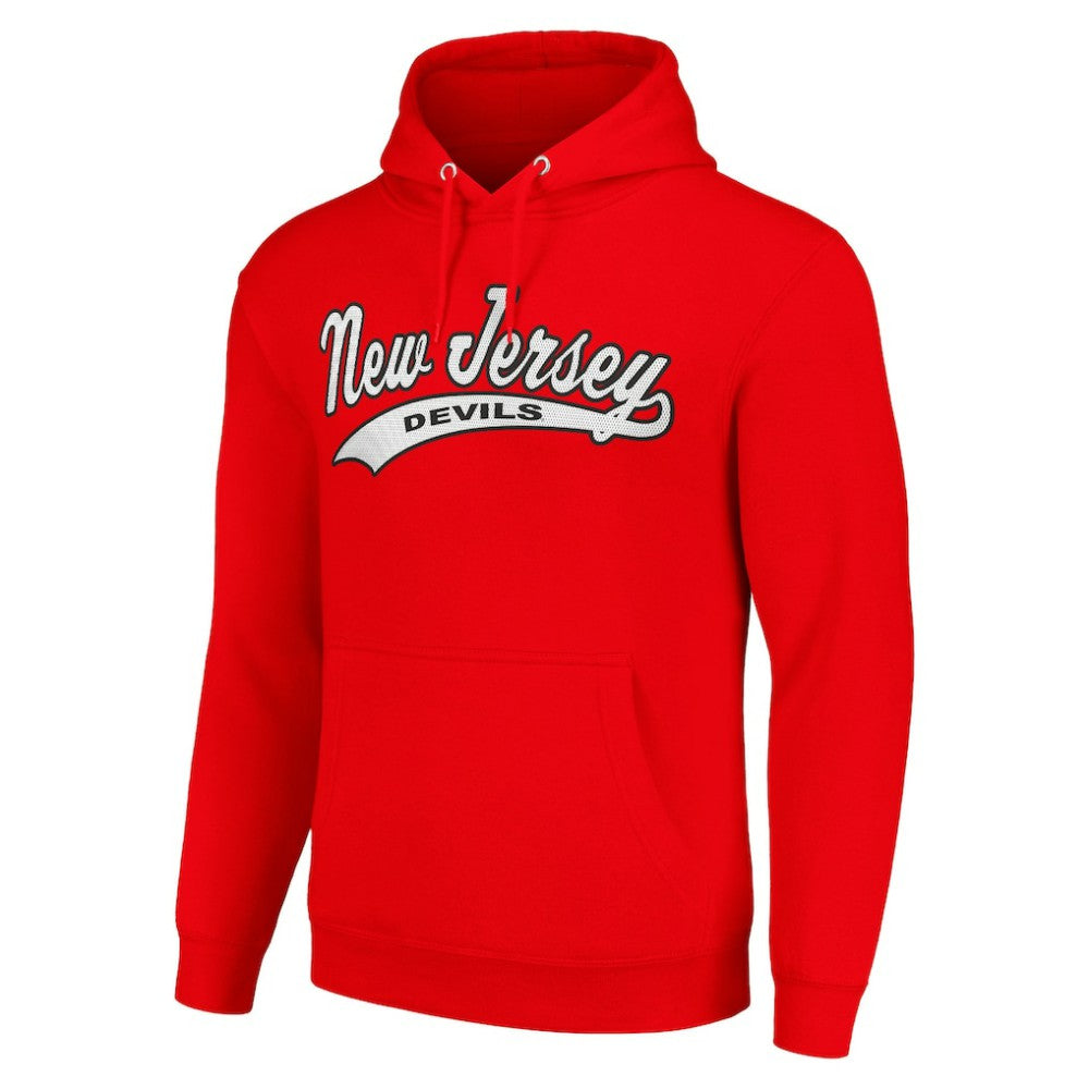 New Jersey Devils Starter Tailsweep Fleece Tri-Blend Pullover Hoodie - Red | NHL near me