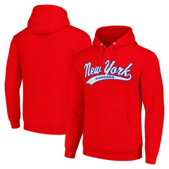 New York Rangers Starter Tailsweep Fleece Tri-Blend Pullover Hoodie - Red | NHL discount