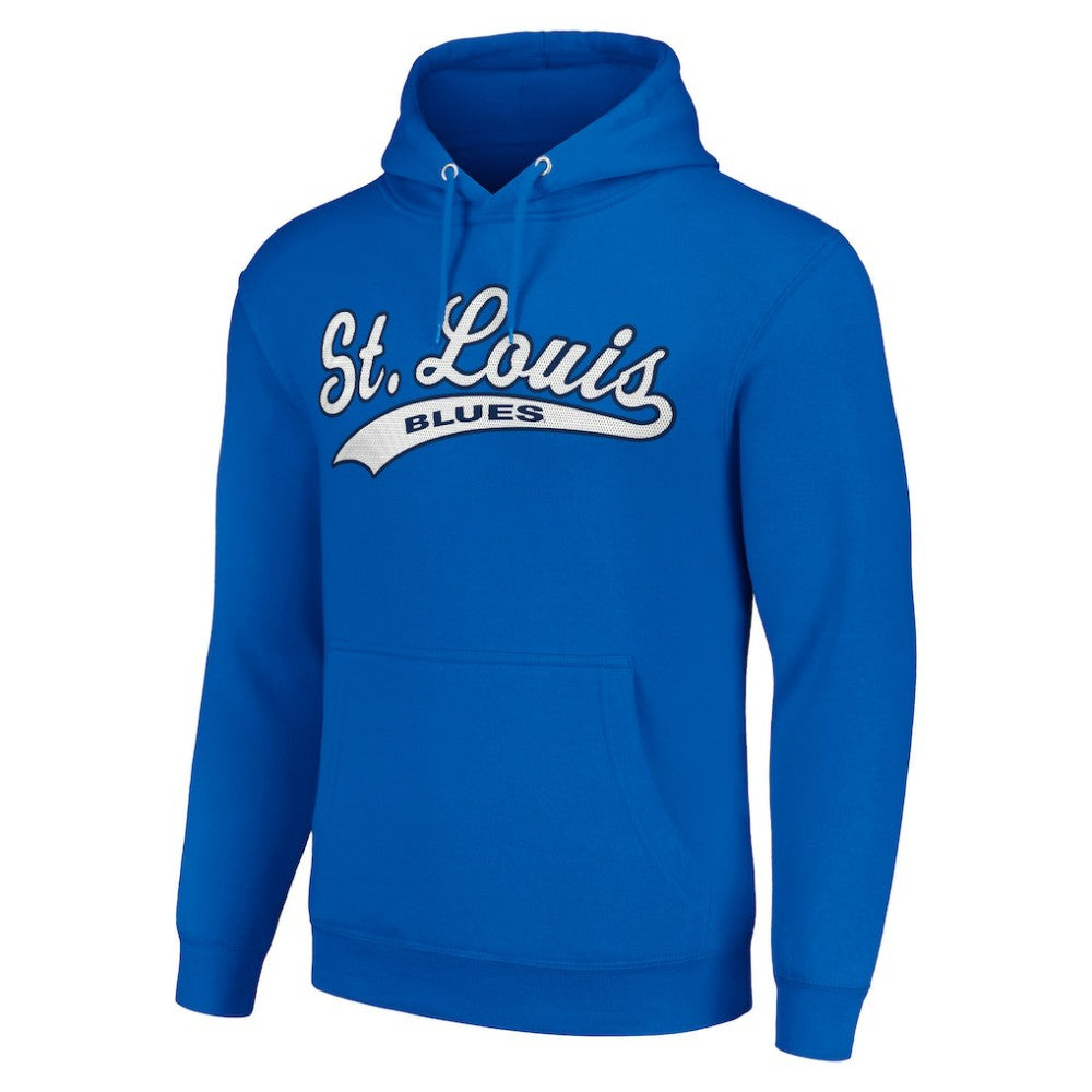 St. Louis Blues Starter Tailsweep Fleece Tri-Blend Pullover Hoodie - Blue | NHL sale