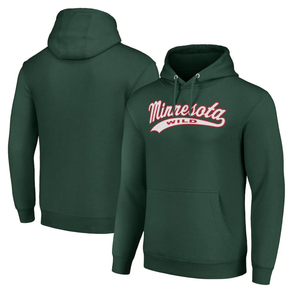 Minnesota Wild Starter Tailsweep Fleece Tri-Blend Pullover Hoodie - Green | NHL near me