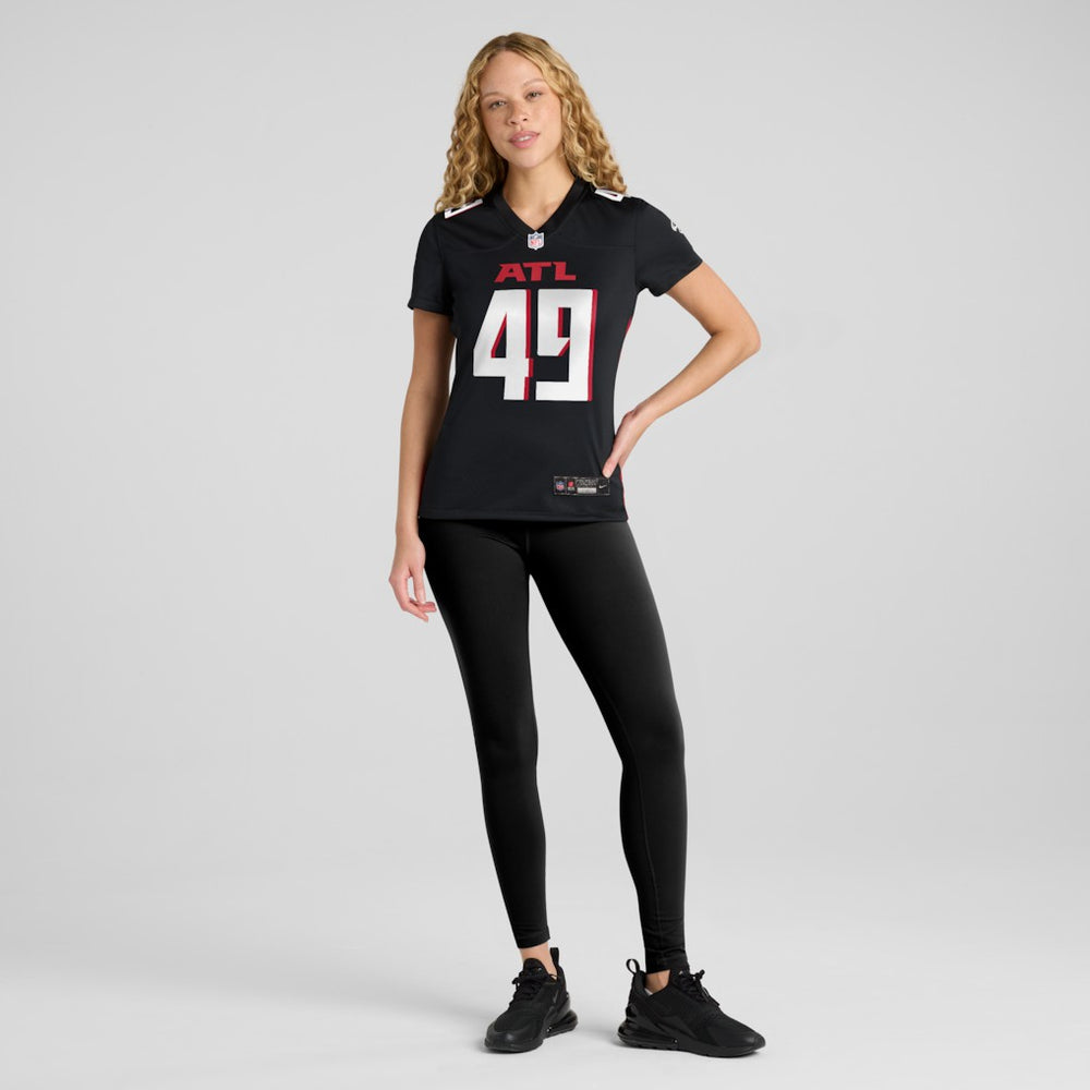 Liam McCullough Atlanta Falcons Women's Team Game Jersey - Black - Nike
