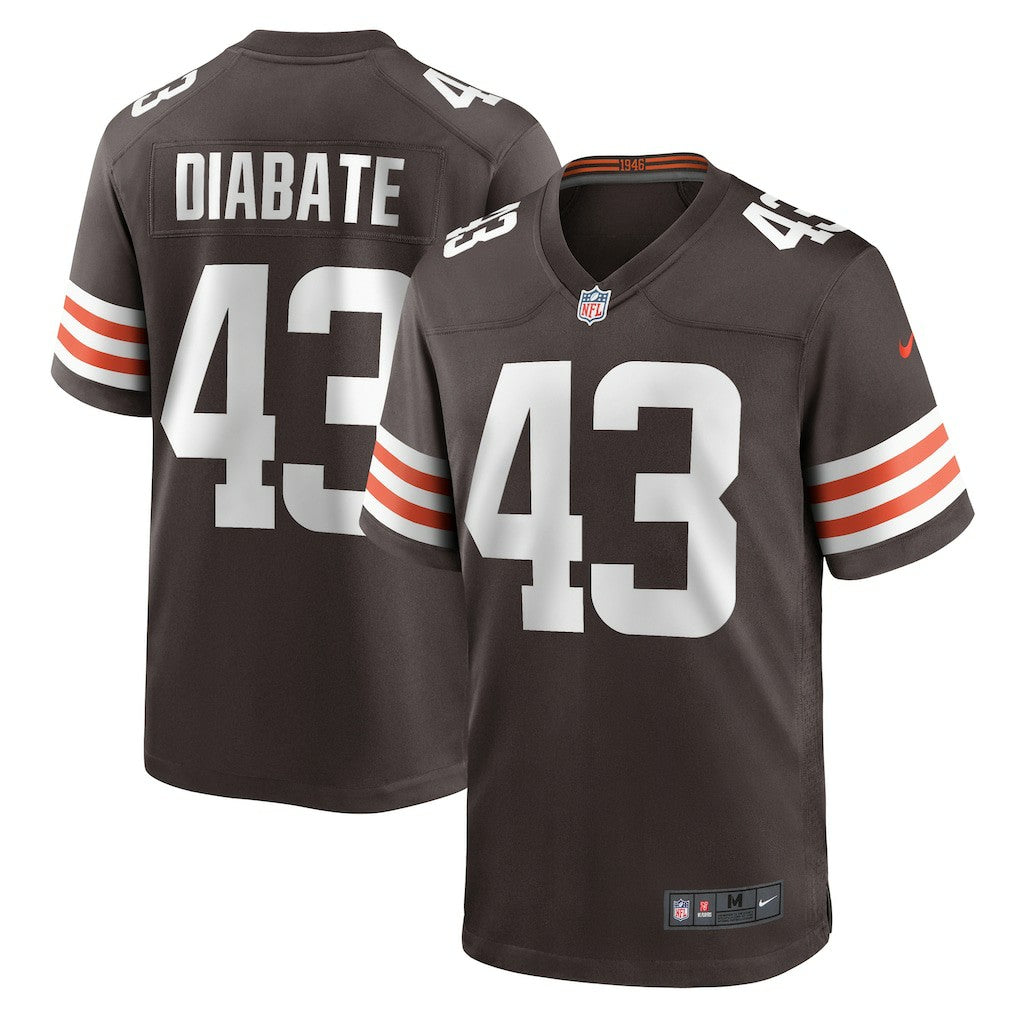 Mohamoud Diabate Cleveland Browns Team Game Jersey - Brown - Nike