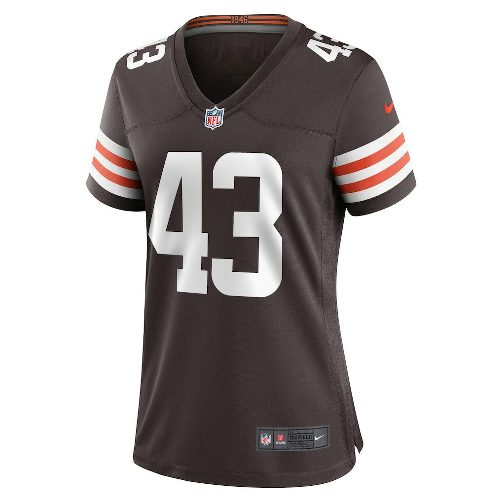 Mohamoud Diabate Cleveland Browns Women's Team Game Jersey - Brown - Nike