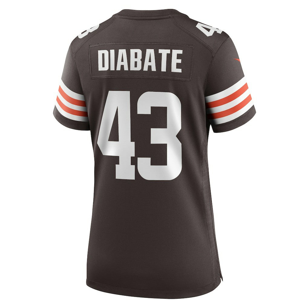 Mohamoud Diabate Cleveland Browns Women's Team Game Jersey - Brown - Nike