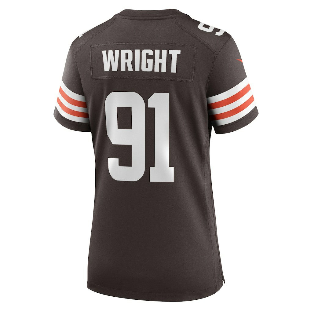 Alex Wright Cleveland Browns Women's Team Game Jersey - Brown - Nike