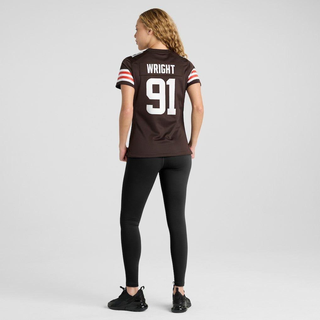 Alex Wright Cleveland Browns Women's Team Game Jersey - Brown - Nike