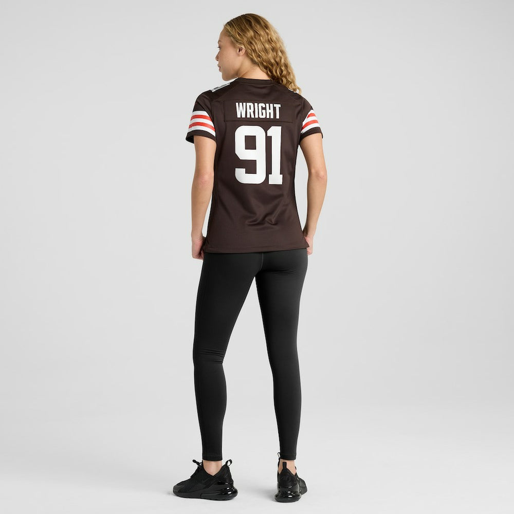 Alex Wright Cleveland Browns Women's Team Game Jersey - Brown - Nike