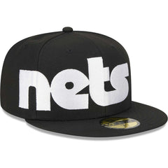 New Era Brooklyn Nets Checkerboard UV 59FIFTY Fitted Hat Black