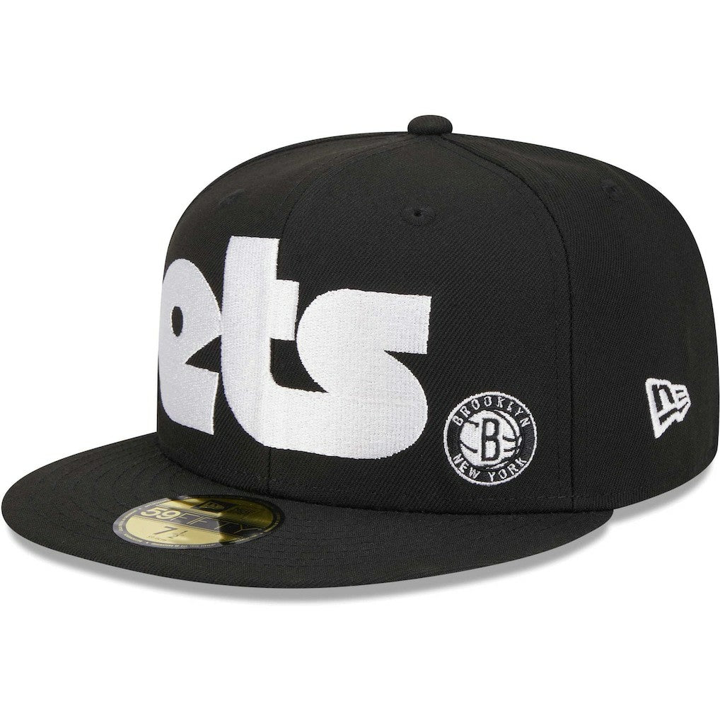 New Era Brooklyn Nets Checkerboard UV 59FIFTY Fitted Hat Black