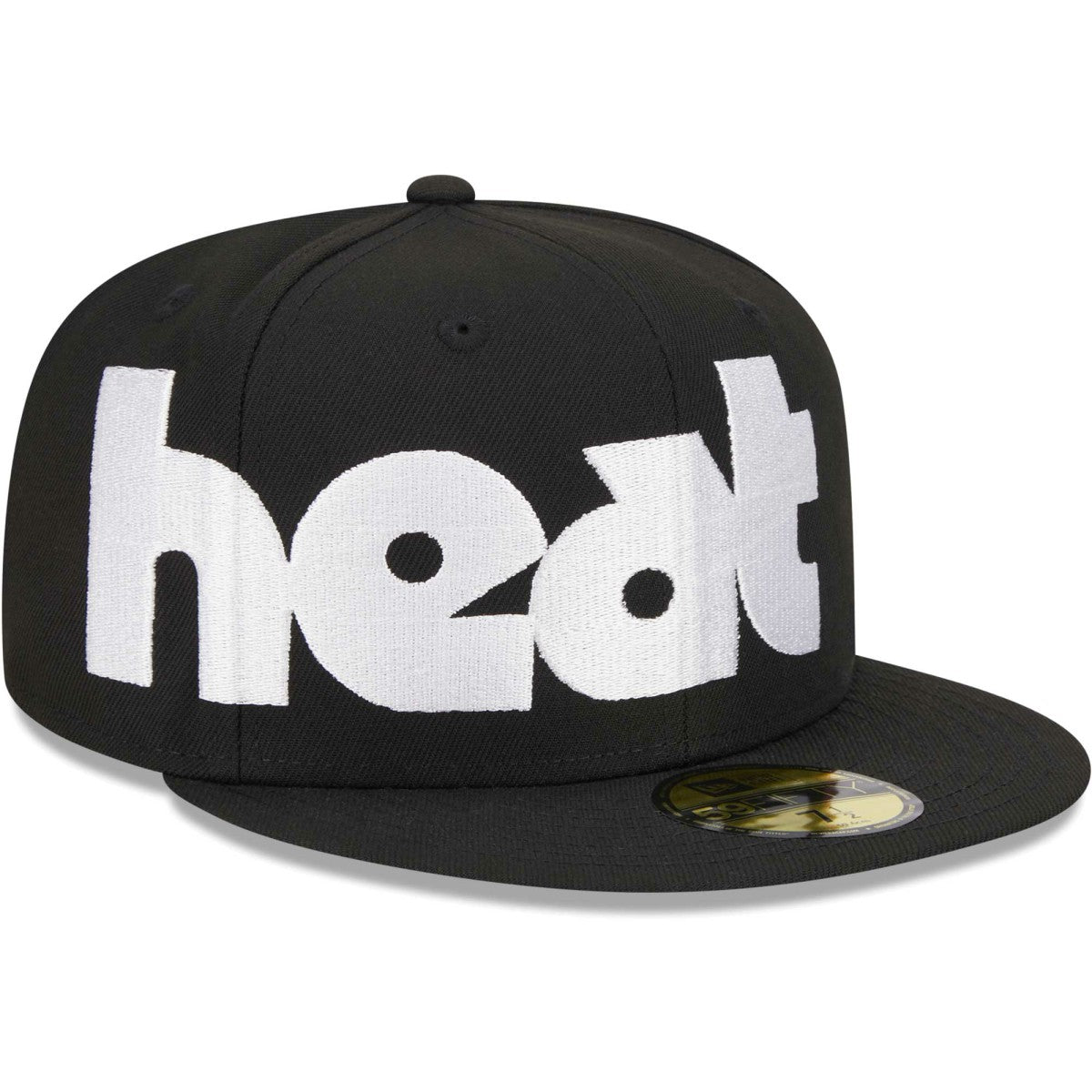 New Era Miami Heat Checkerboard UV 59FIFTY Fitted Hat Black