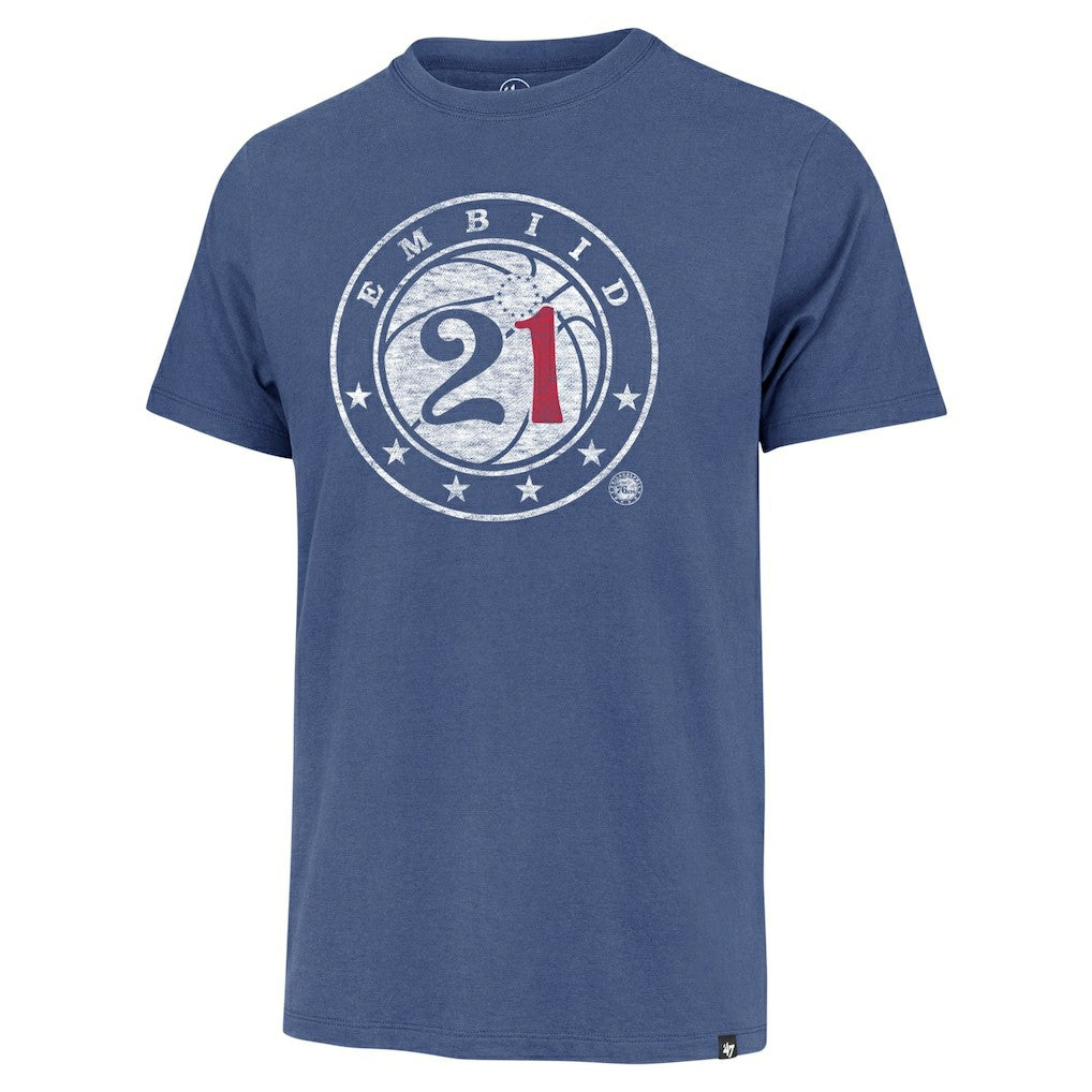 47 brand Joel Embiid Philadelphia 76ers '47 Player Logo Vintage T-Shirt Royal