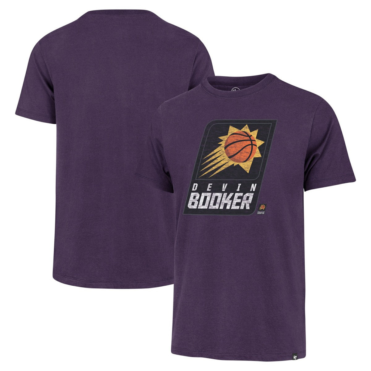 47 brand Devin Booker Phoenix Suns '47 Player Logo Vintage T-Shirt Purple