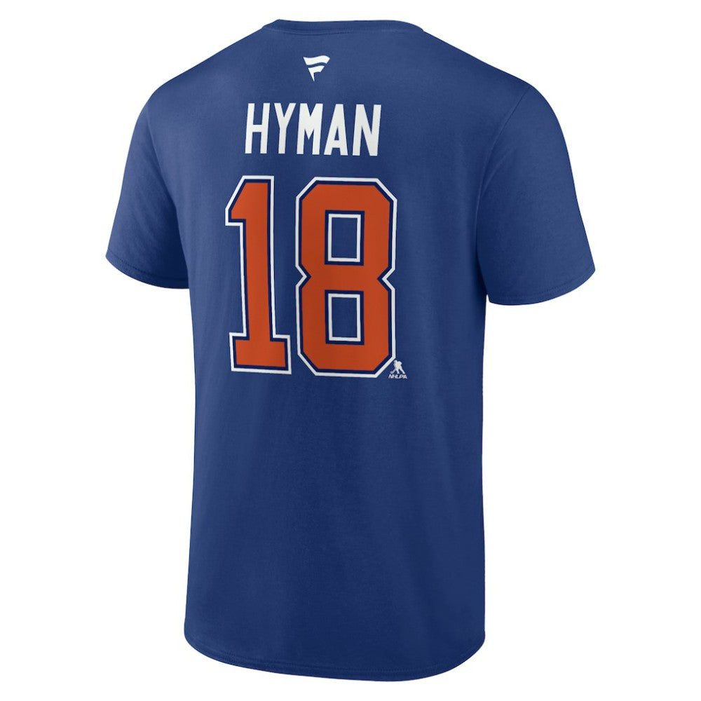 Zach Hyman Edmonton Oilers Fanatics Authentic Stack Name & Number T-Shirt - Blue | Fanatics on sale