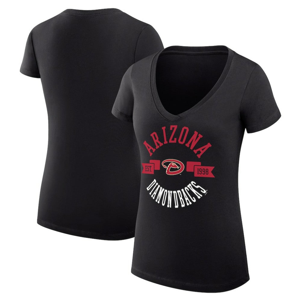 Arizona Diamondbacks G-III 4Her by Carl Banks Women's Super-Slim Fit Lightweight City Graphic V-Neck T-Shirt Outlet