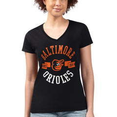 Baltimore Orioles G-III 4Her by Carl Banks Women's Super-Slim Fit Lightweight City Graphic V-Neck T-Shirt Sale