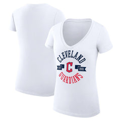Cleveland Guardians G-III 4Her by Carl Banks Women's Super-Slim Fit Lightweight City Graphic V-Neck T-Shirt Online