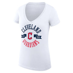 Cleveland Guardians G-III 4Her by Carl Banks Women's Super-Slim Fit Lightweight City Graphic V-Neck T-Shirt Online