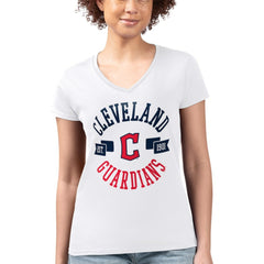 Cleveland Guardians G-III 4Her by Carl Banks Women's Super-Slim Fit Lightweight City Graphic V-Neck T-Shirt Online