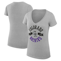 Colorado Rockies G-III 4Her by Carl Banks Women's Super-Slim Fit Lightweight City Graphic V-Neck T-Shirt Outlet