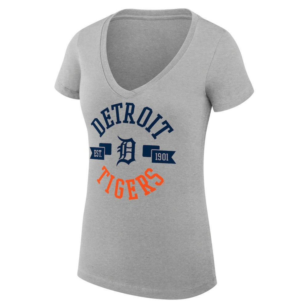 Detroit Tigers G-III 4Her by Carl Banks Women's Super-Slim Fit Lightweight City Graphic V-Neck T-Shirt Discount