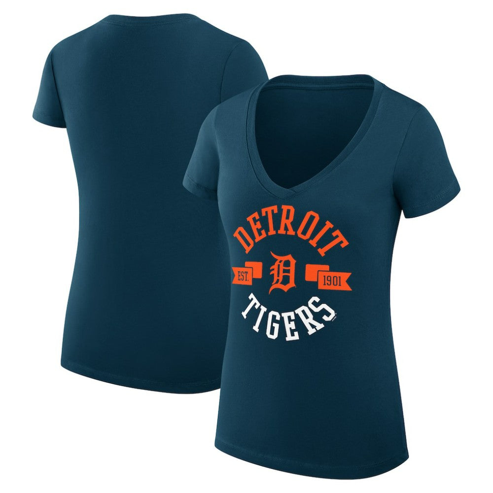 Detroit Tigers G-III 4Her by Carl Banks Women's Super-Slim Fit Lightweight City Graphic V-Neck T-Shirt Near Me