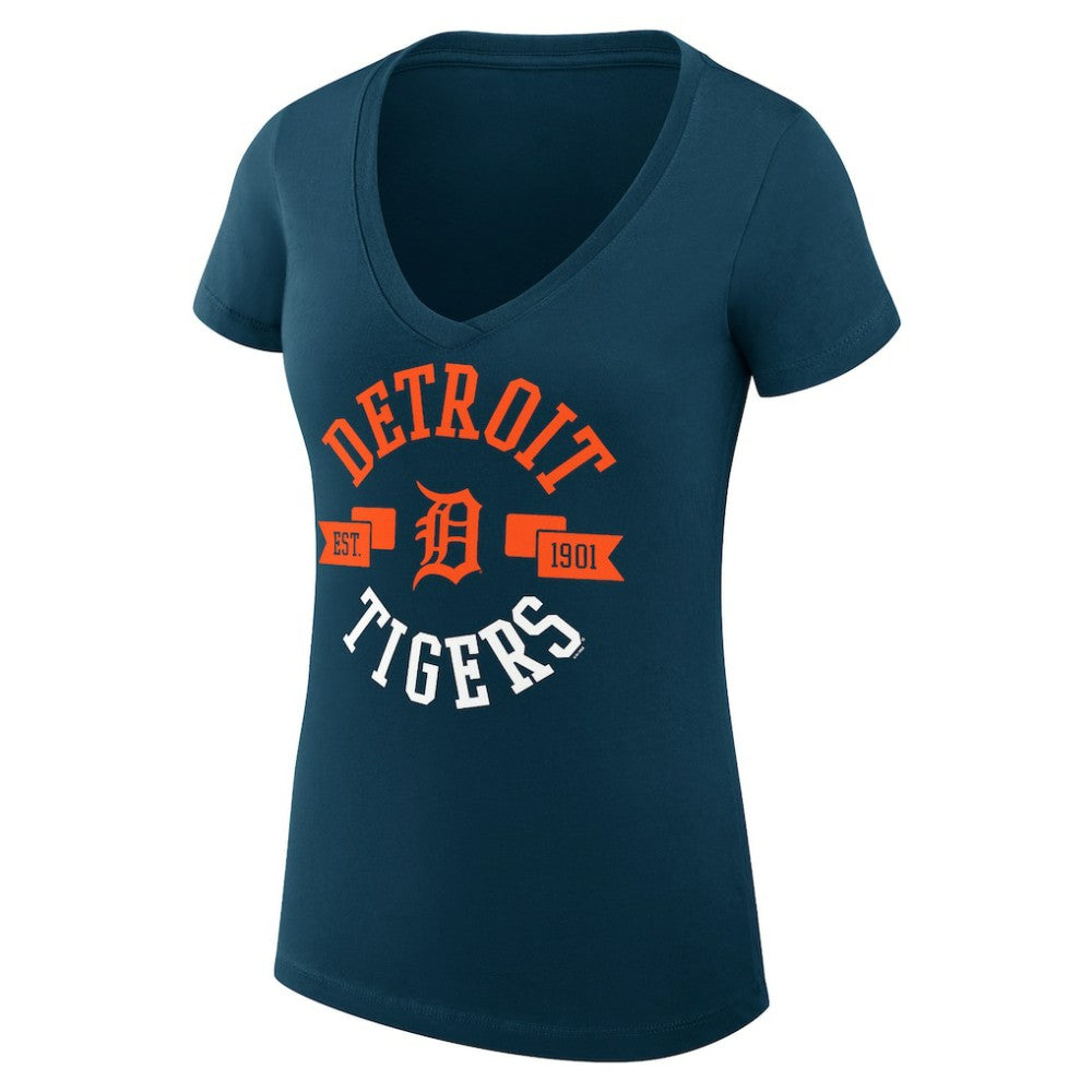 Detroit Tigers G-III 4Her by Carl Banks Women's Super-Slim Fit Lightweight City Graphic V-Neck T-Shirt Near Me